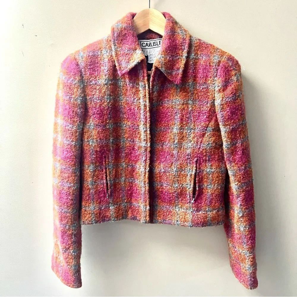Carlisle wool/ mohair blend cropped jacket Sz 2